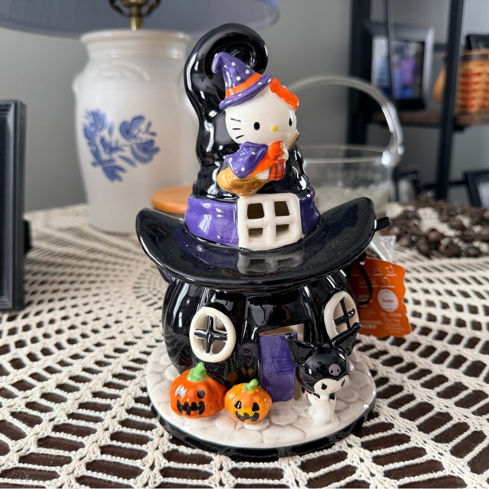 Blue Sky Halloween Witch House Figurine